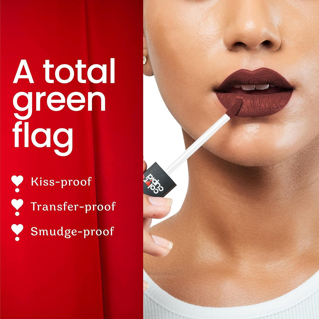 Color Cupid Matte Intense Color 18 - Hour Stay Liquid Lipstick | Infused with Hyaluronic Acid & Ceramide | Transfer Proof & Kiss Proof| Forever Love - Sweetheart Mocha | 1.5 ml - Vamzn#