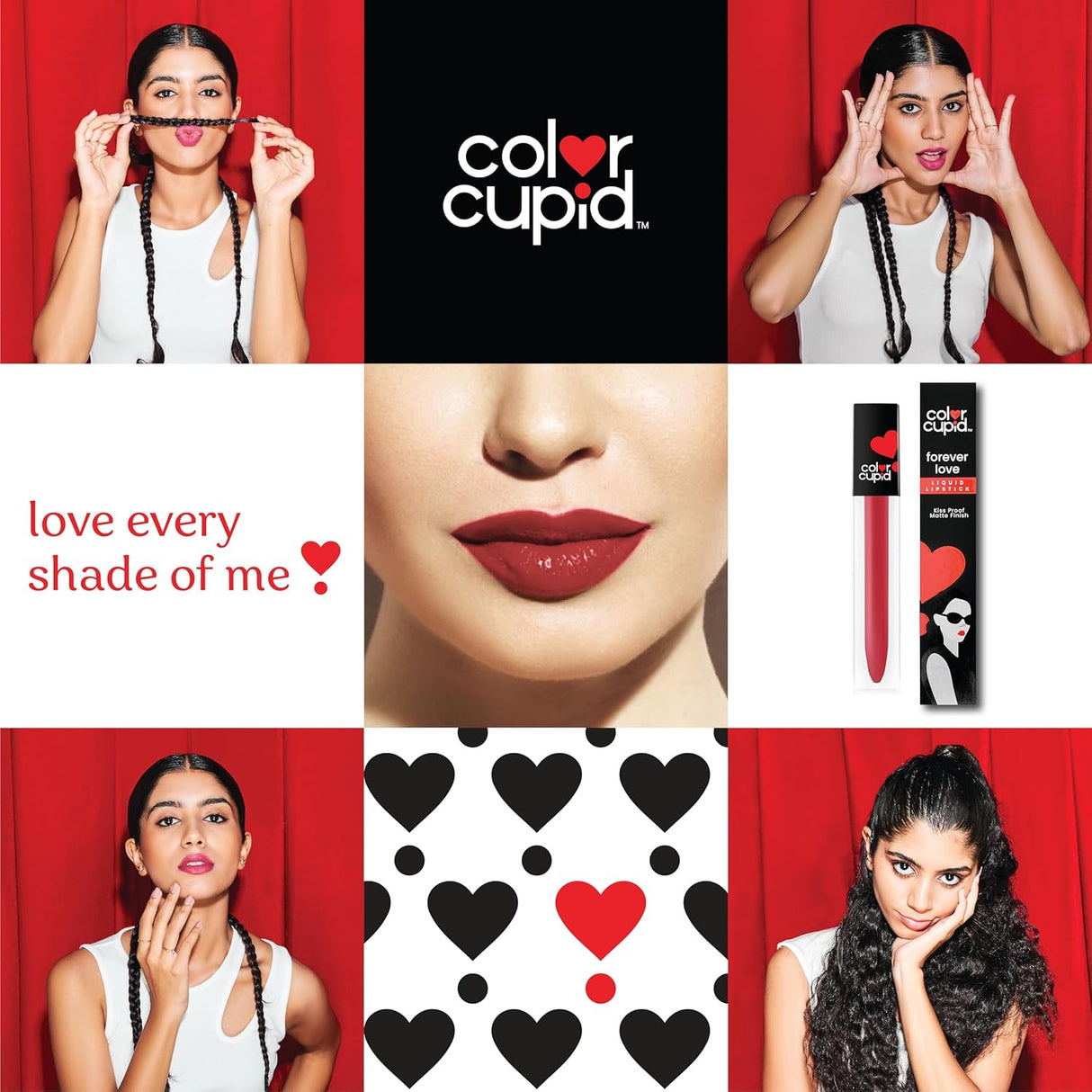 Color Cupid Matte Intense Color 18 - Hour Stay Liquid Lipstick | Infused with Hyaluronic Acid & Ceramide | Transfer Proof & Kiss Proof| Forever Love - Sweetheart Mocha | 1.5 ml - Vamzn#