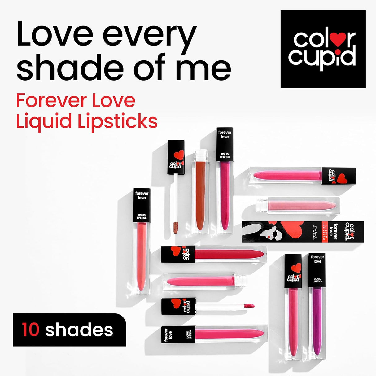 Color Cupid Matte Intense Color 18 - Hour Stay Liquid Lipstick | Infused with Hyaluronic Acid & Ceramide | Transfer Proof & Kiss Proof| Forever Love - Sweetheart Mocha | 1.5 ml - Vamzn#