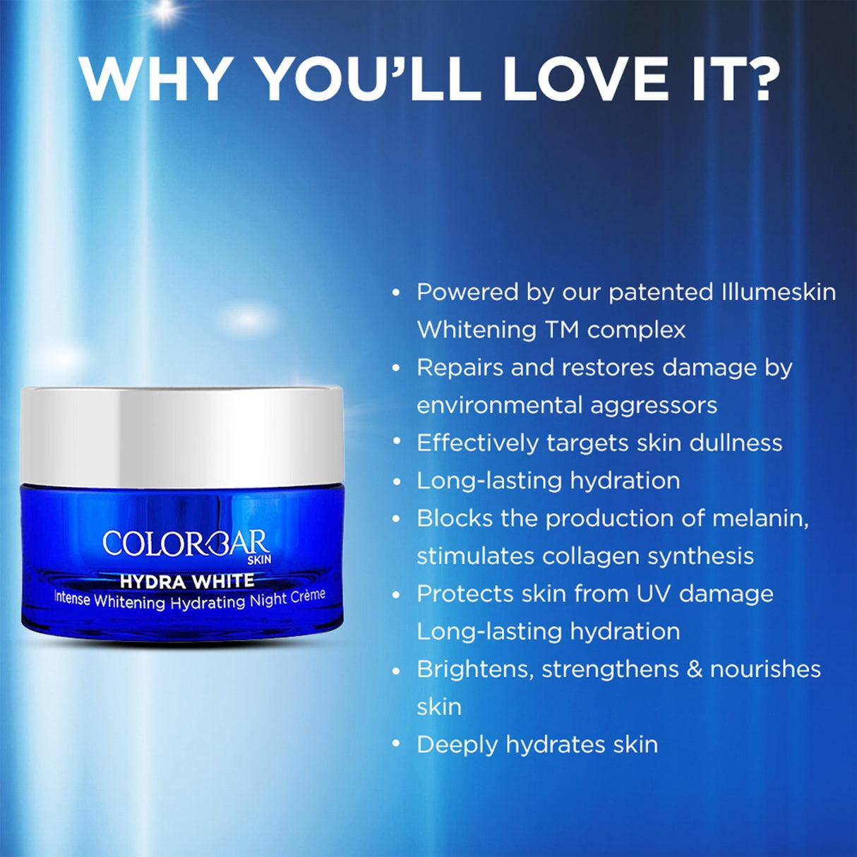 Colorbar Hydra White Intense Whitening Night Cream - Vamzn#