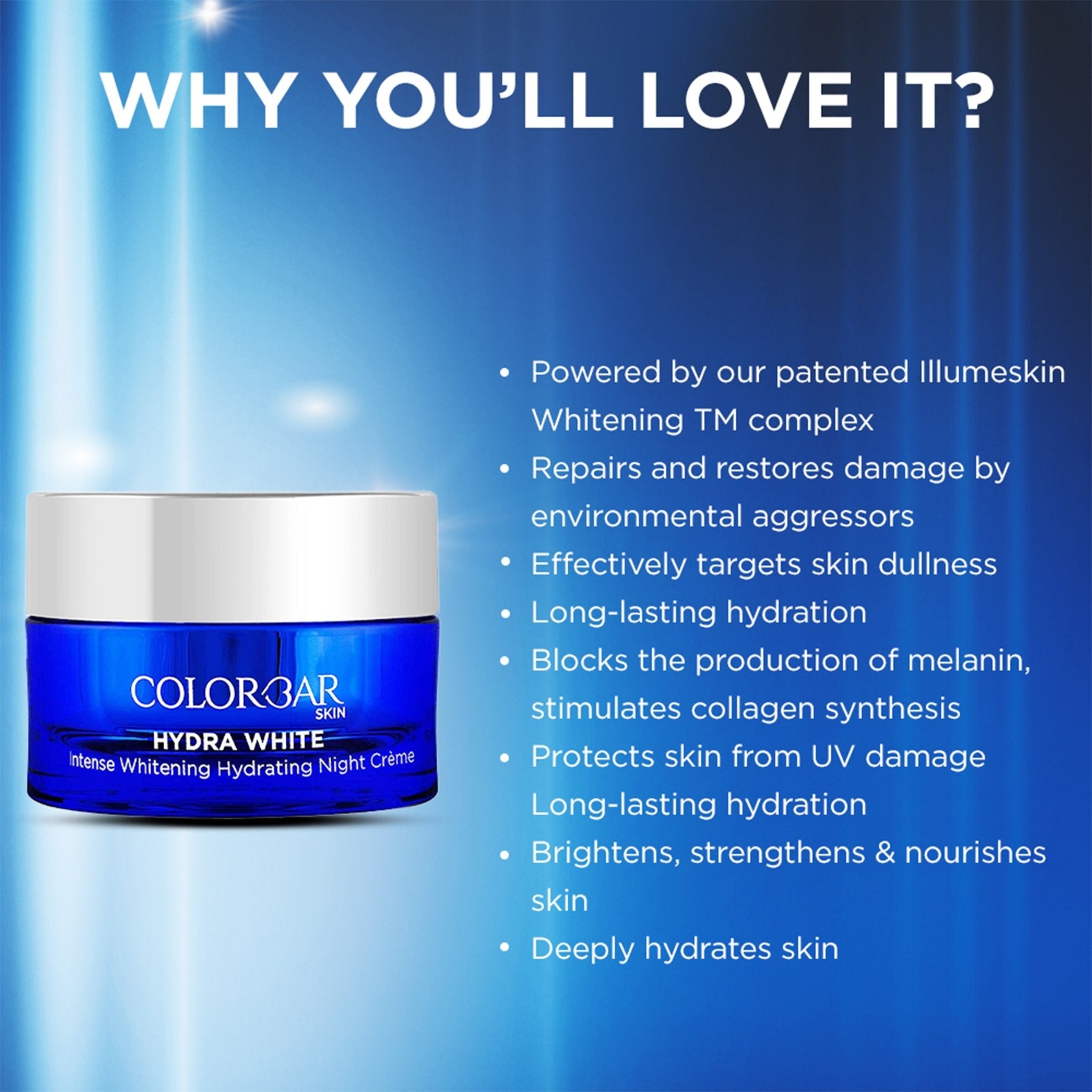 Colorbar Hydra White Intense Whitening Night Cream - Vamzn#