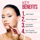 Colors Queen Lip Liner Pencil | Non Transfer Lip Liner for Professional Makeup | Lip Liner Pencil Waterproof (L - 01, Warm Red) - Vamzn#