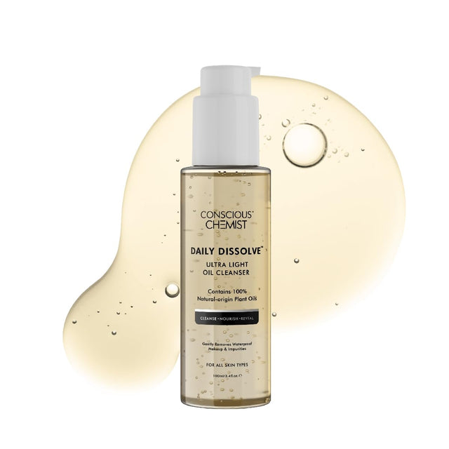 Conscious Chemist® Ultra Light Oil Face Cleanser (100ml) With Olives | Removes Makeup, SPF And Impurities For Soft & Glowing Skin | 100% Natural Oils | Cruelty Free - Vamzn#