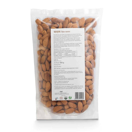 Conscious Food Organic Almonds (Badaam) - Vamzn#