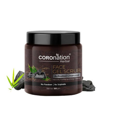 Coronation Herbal Activated Charcoal Face Gel Scrub - Vamzn#