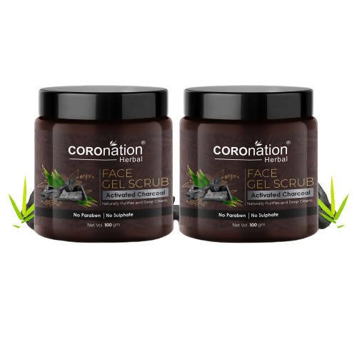 Coronation Herbal Activated Charcoal Face Gel Scrub - Vamzn#