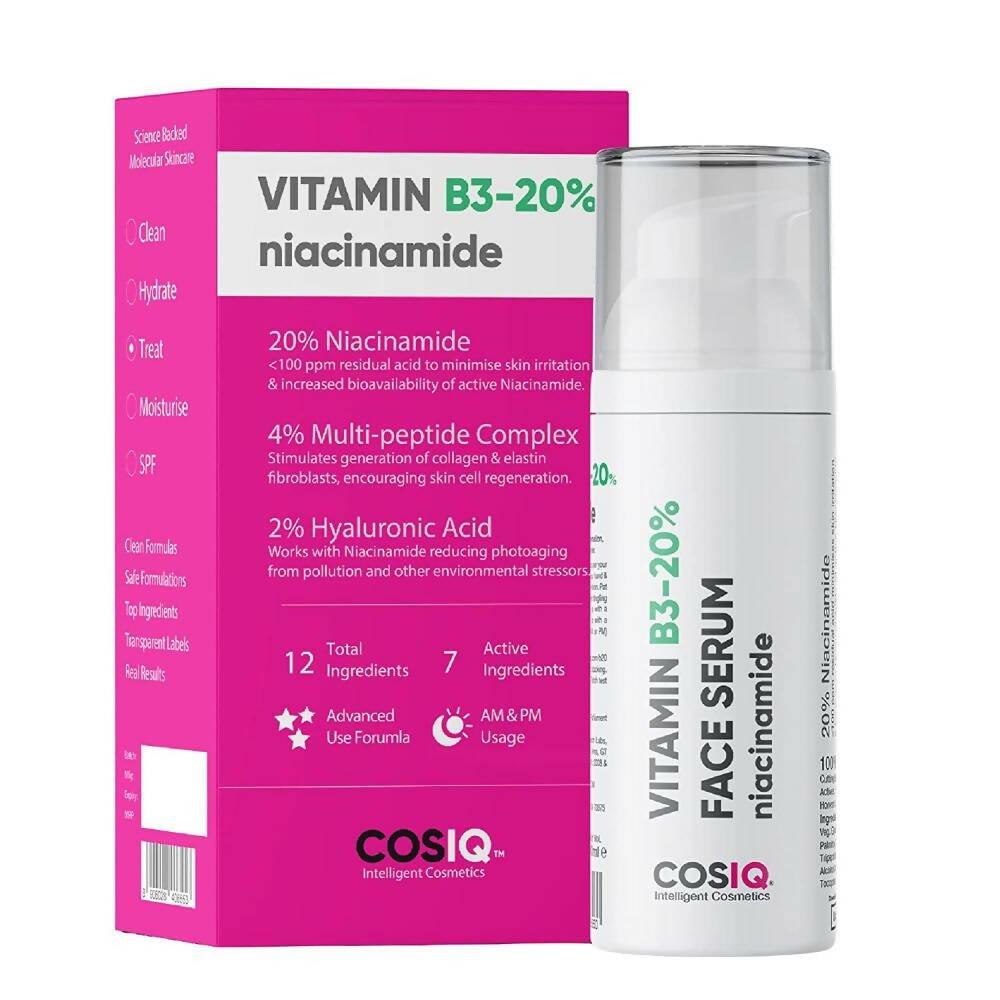Cos - IQ Niacinamide Vitamin B3 - 20% Face Serum for Ultra Sensitive Skin - Vamzn#