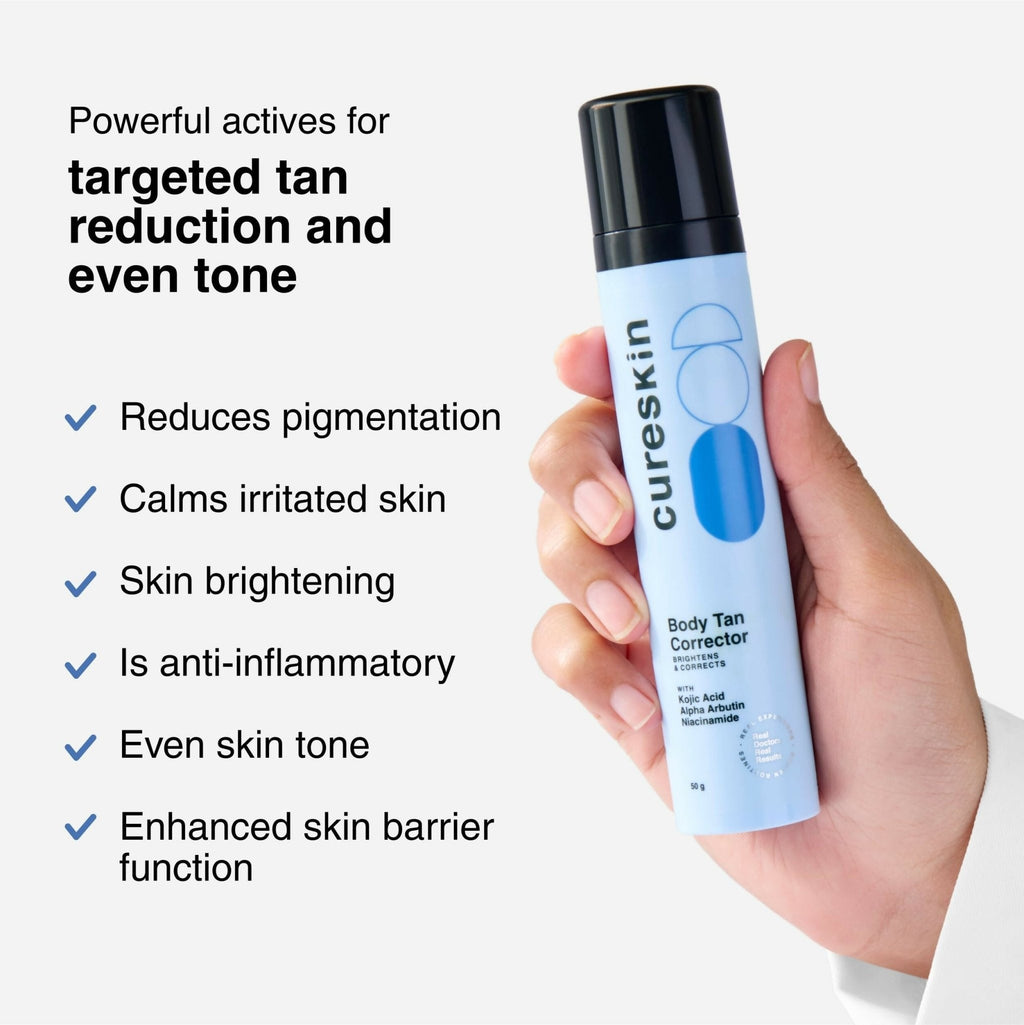 Cureskin Body and Face Tan Corrector - Remove Tan & Achieve Brighter Skin with Kojic Acid, Alpha Arbutin and Niacinamide - Vamzn#