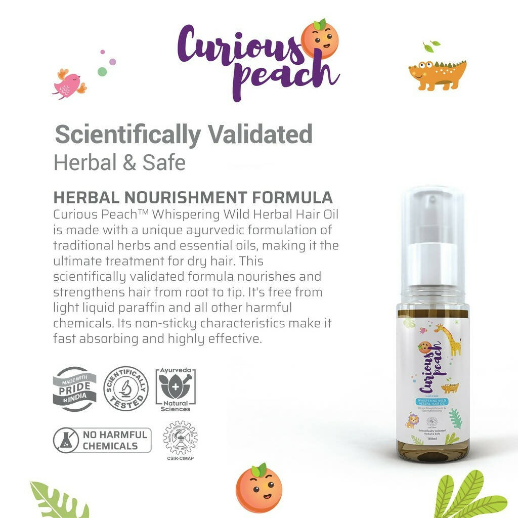 Curious Peach Whispering Wild Herbal Hair Oil - Vamzn#