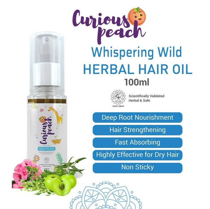 Curious Peach Whispering Wild Herbal Hair Oil - Vamzn#