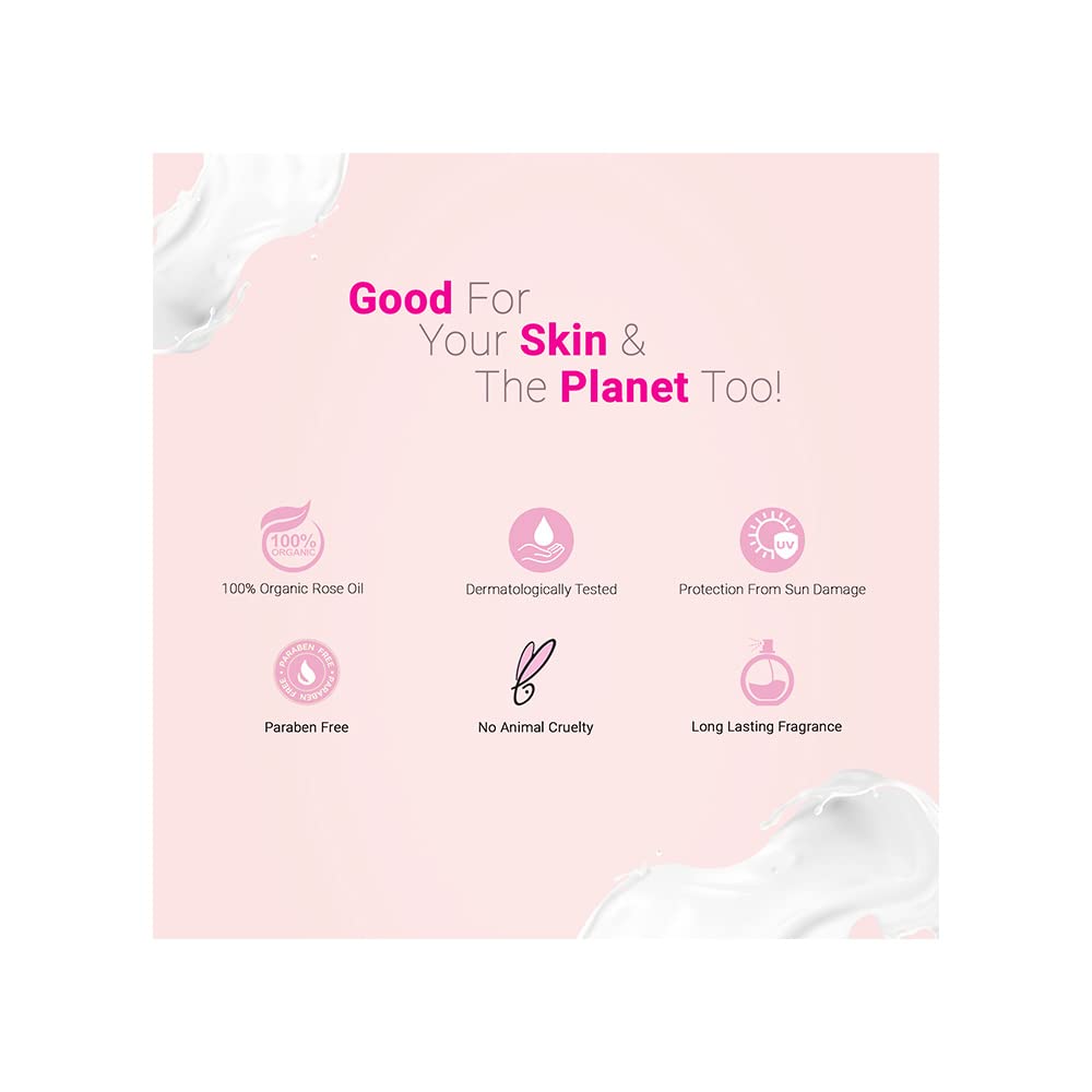 Dabur Gulabari Moisturizing Body Lotion - 400ml For Dry & Dull Skin, Made with 100% Organic Rose Oil, Dermatologically Tested and Paraben Free - Vamzn#