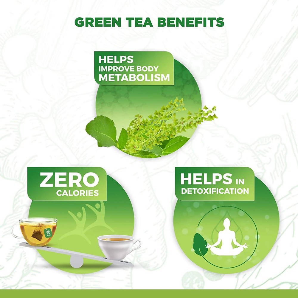 Dabur Vedic Suraksha Green Tea With Herbs Bags - Vamzn#