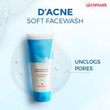 D’Acne Soft Face Wash | Unclogs pores and prevents pimples | Stops recurrence of acne | Contains 1% Glycolic Acid, Niacinamide |Suitable For Oily skin, Acne - prone Skin | Men & women | 100 ml - Vamzn#