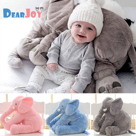 DearJoy Big Size Fibre Filled Stuffed Animal Elephant Soft Toy for Baby of Plush Hugging Pillow Soft Toy for Kids boy Girl Birthday Gift (60 cm, Grey Color) - Vamzn#