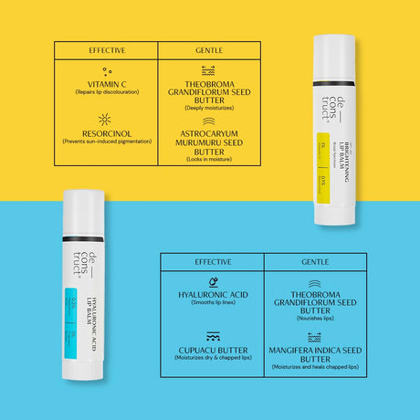 Deconstruct Brightening Lip Balm with SPF 30 | For Dark, Pigmented, Dry, Flaky Lips | Brightens Pigmented Lips | Vitamin C for Dark Lips | SPF 30 for Sun Damage and Discoloration | Lip Balm for Glossy Buttery Soft Pink Lips | For Women & Men - (4 gm) - Vamzn#