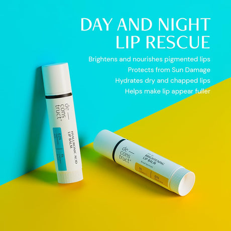 Deconstruct Brightening Lip Balm with SPF 30 | For Dark, Pigmented, Dry, Flaky Lips | Brightens Pigmented Lips | Vitamin C for Dark Lips | SPF 30 for Sun Damage and Discoloration | Lip Balm for Glossy Buttery Soft Pink Lips | For Women & Men - (4 gm) - Vamzn#