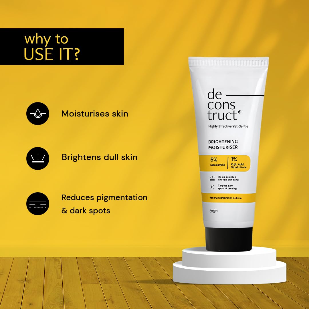 Deconstruct Niacinamide Brightening Face Moisturizer 5% Niacinamide + 1% Kojic Acid + 5% Vitamin C - Vamzn#