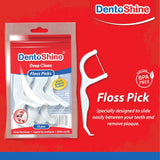 DentoShine Deep Clean Floss Picks - 15 ct Resealable Poly Bag (Pack of 8) - Vamzn#