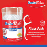 DentoShine Deep Clean Floss Picks - 15 ct Resealable Poly Bag (Pack of 8) - Vamzn#