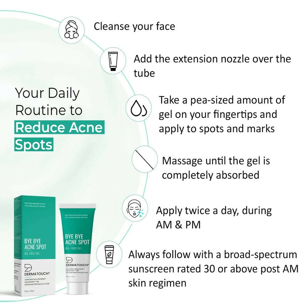 Dermatouch Bye Bye Acne Spot Oil - Free Gel - Vamzn#