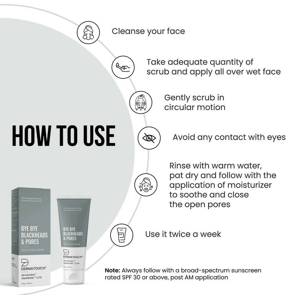 Dermatouch Bye Bye Blackheads & Pores Gentle Face Scrub - Vamzn#