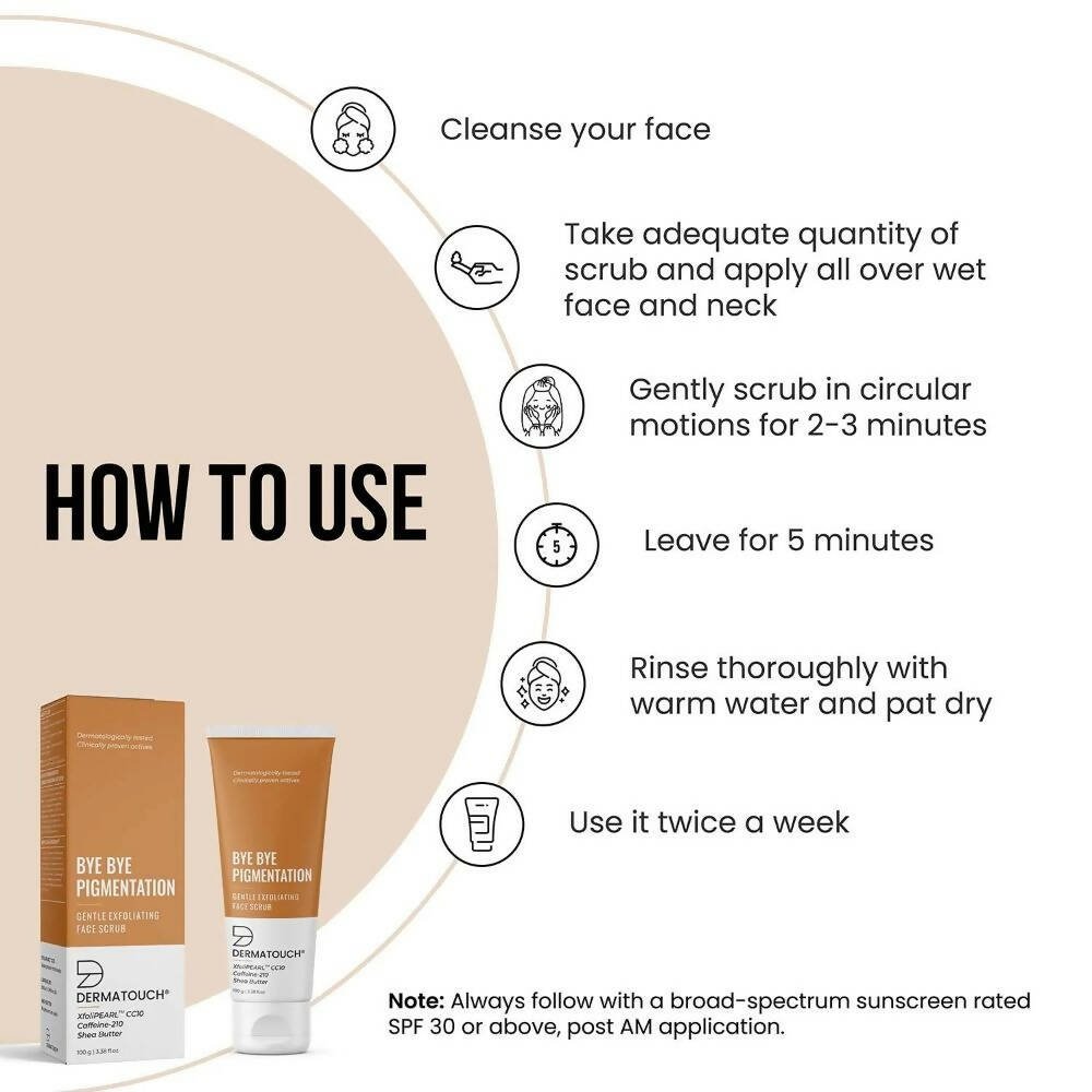 Dermatouch Bye Bye Pigmentation Face Scrub - Vamzn#