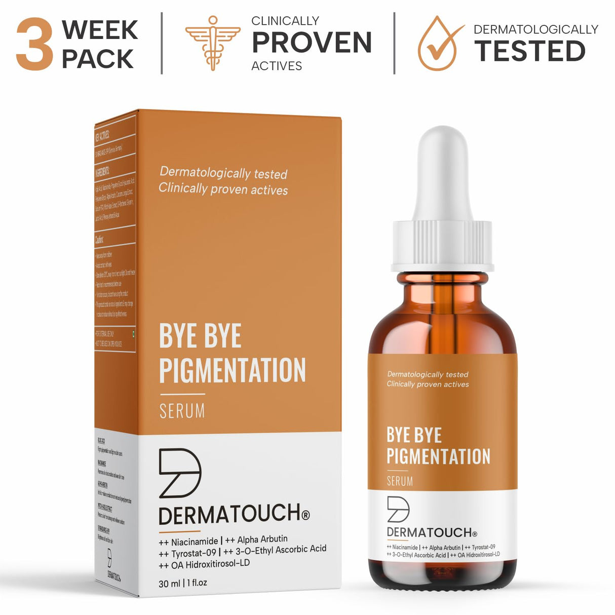 DERMATOUCH Bye Bye Pigmentation Serum | For Pigmentation, Dark Spots, Blemishes | For all skin types | For Both Men & Women | 18ml - Vamzn#