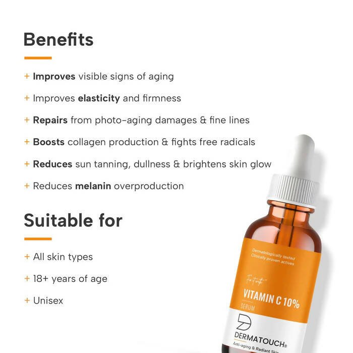 Dermatouch Vitamin C 10% Serum For Anti - aging & Radiant Skin - Vamzn#