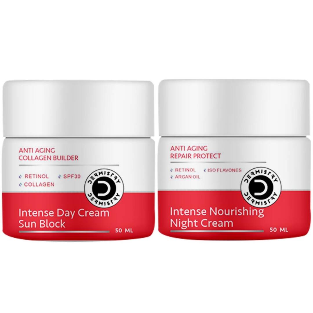 Dermistry Anti Aging Intense Day Cream Sun Block & Intense Nourishing Night Cream - Vamzn#
