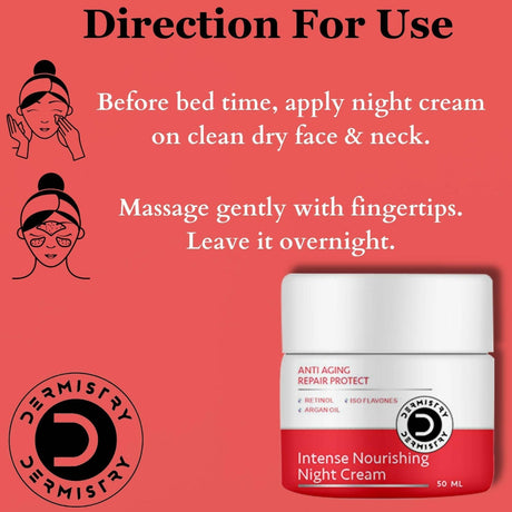 Dermistry Anti Aging Intense Day Cream Sun Block & Intense Nourishing Night Cream - Vamzn#