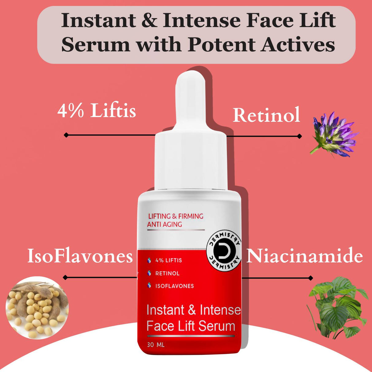 Dermistry Anti Aging Intense Nourishing Night Cream & Instant Intense Face Lift Serum - Vamzn#