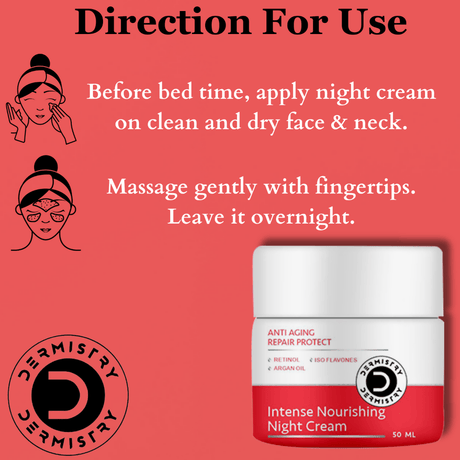 Dermistry Anti Aging Repair Protect Night Cream Retinol Hyaluronic Acid Wrinkles Fine Lines - Vamzn#