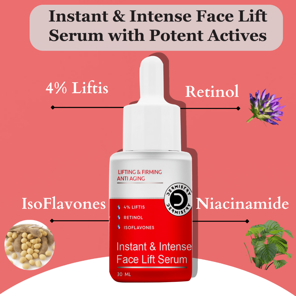 Dermistry Instant Intense Anti Aging Lifting Firming Face Serum Retinol Hyaluronic Acid for Wrinkles - Vamzn#