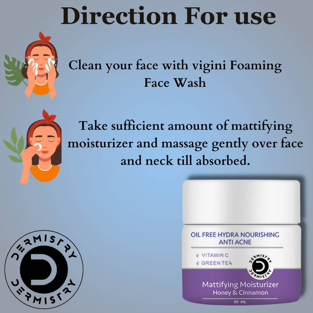 Dermistry Mattifying Moisturizer & Anti Acne Foaming Face Wash - Vamzn#