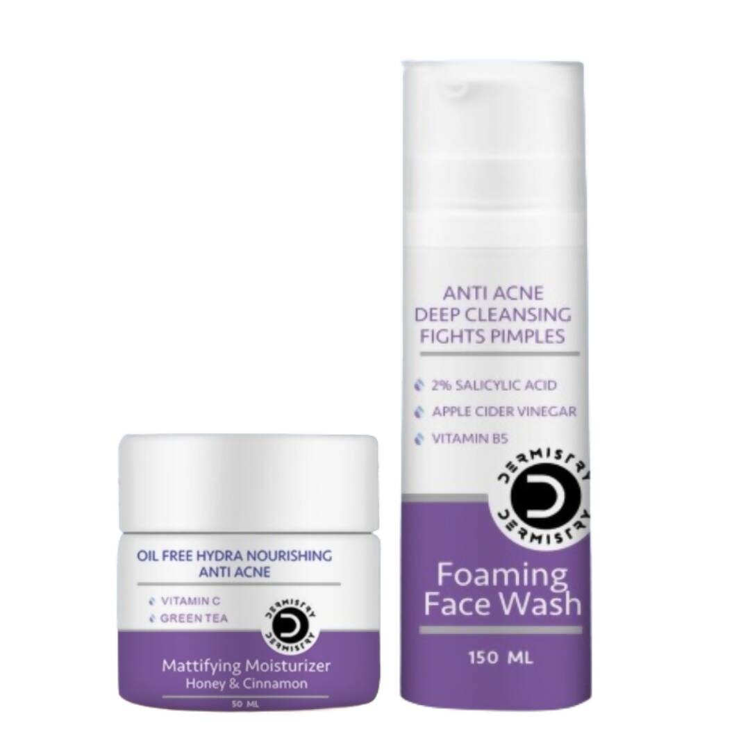 Dermistry Mattifying Moisturizer & Anti Acne Foaming Face Wash - Vamzn#