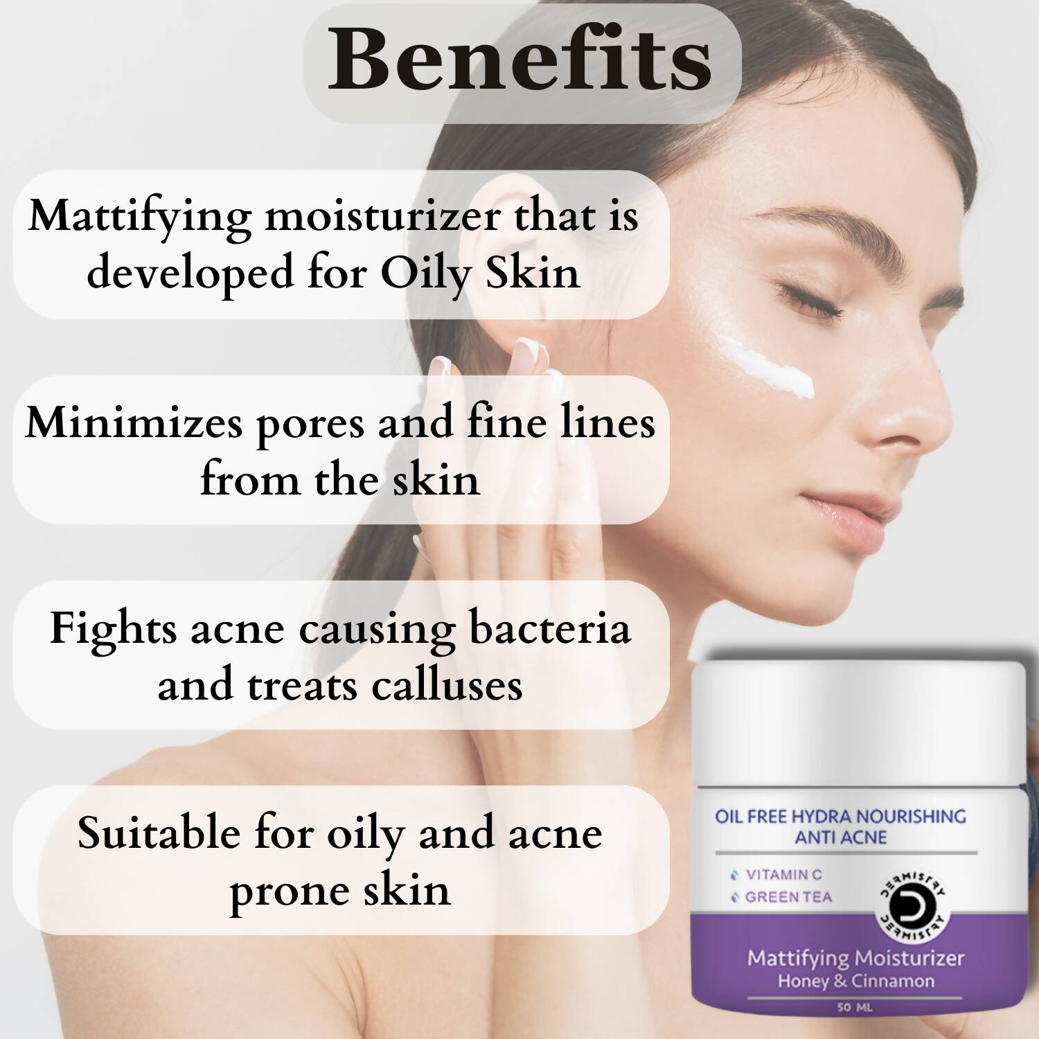 Dermistry Mattifying Moisturizer & Anti Acne Foaming Face Wash - Vamzn#