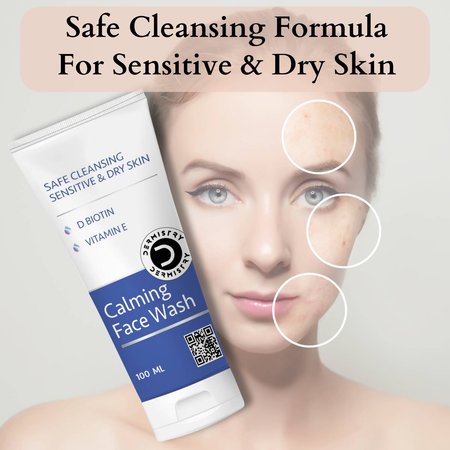 Dermistry Sensitive & Dry Skin Body Butter Lotion & Safe Calming Face Wash - Vamzn#