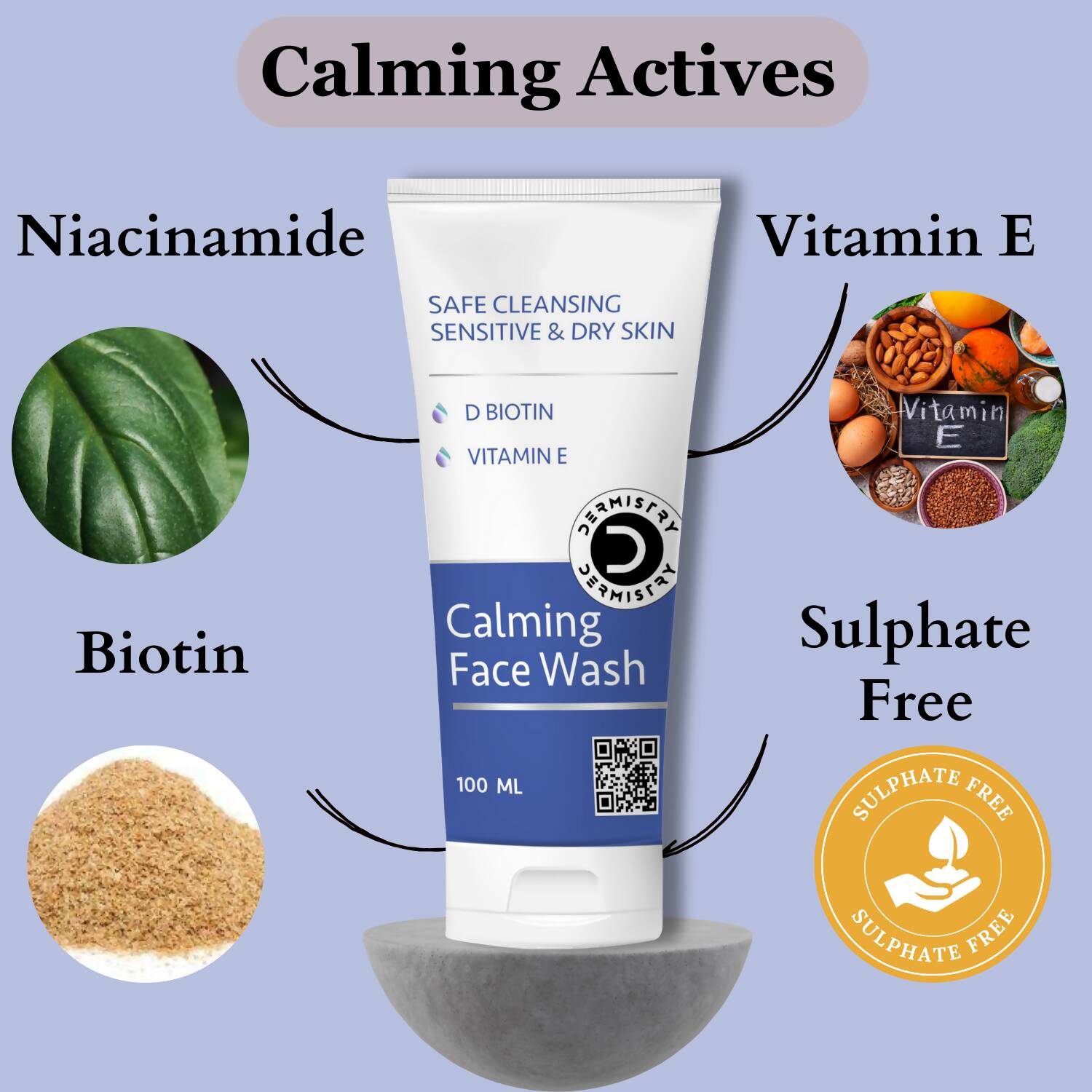 Dermistry Sensitive & Dry Skin Body Butter Lotion & Safe Calming Face Wash - Vamzn#