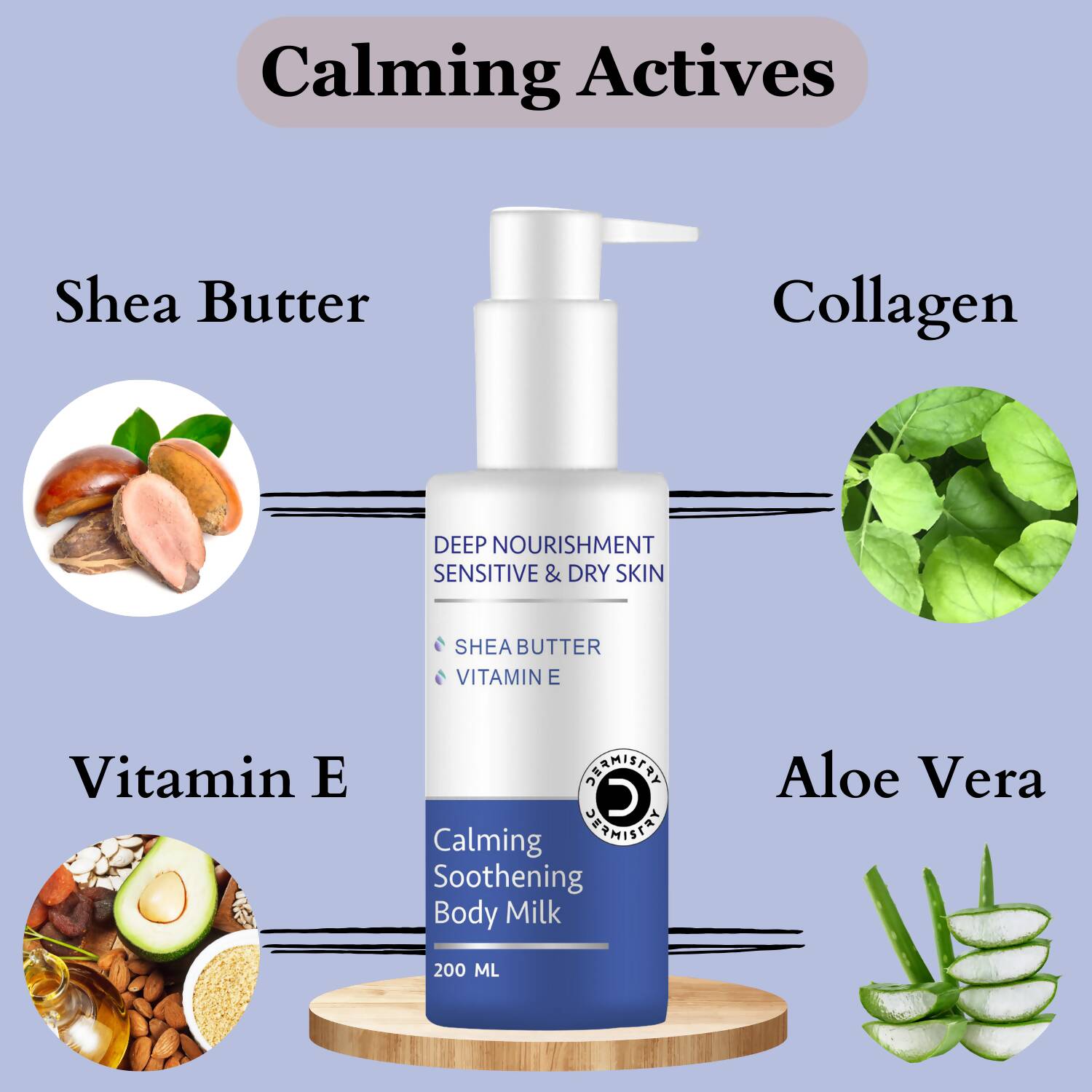 Dermistry Sensitive & Dry Skin Calming Body Butter & Body Milk Lotion - Vamzn#
