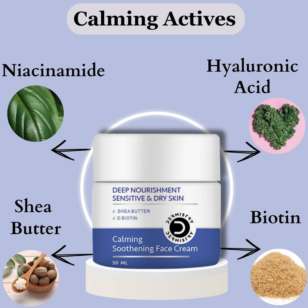 Dermistry Sensitive & Dry Skin Nourishing Body Butter & Calming Soothening Face Cream - Vamzn#