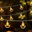 DesiDiya® 35 Feet Long LED Power Pixel Serial String Light, 360 Degree Light in Bulb | Copper Led Pixel String Light for Home Decoration,Diwali,Christmas(Warm White) Pack of 1 Gold Diya String - Vamzn#