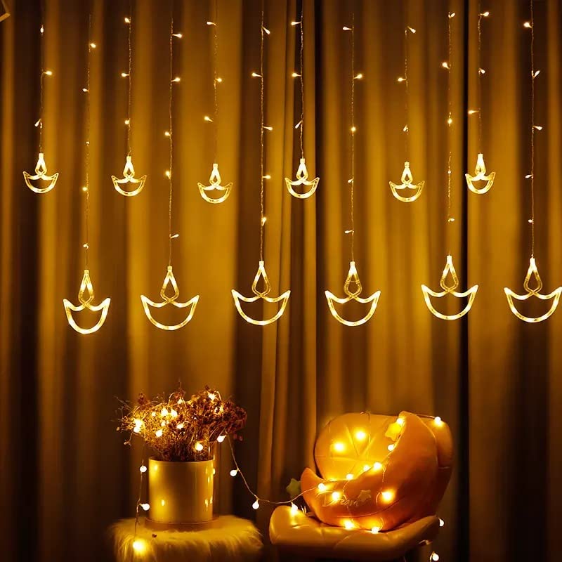 DesiDiya® 35 Feet Long LED Power Pixel Serial String Light, 360 Degree Light in Bulb | Copper Led Pixel String Light for Home Decoration,Diwali,Christmas(Warm White) Pack of 1 DIYA String - Vamzn#
