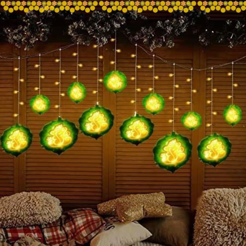 DesiDiya® 35 Feet Long LED Power Pixel Serial String Light, 360 Degree Light in Bulb | Copper Led Pixel String Light for Home Decoration,Diwali,Christmas(Warm White) Pack of 1 Ganesh String - Vamzn#