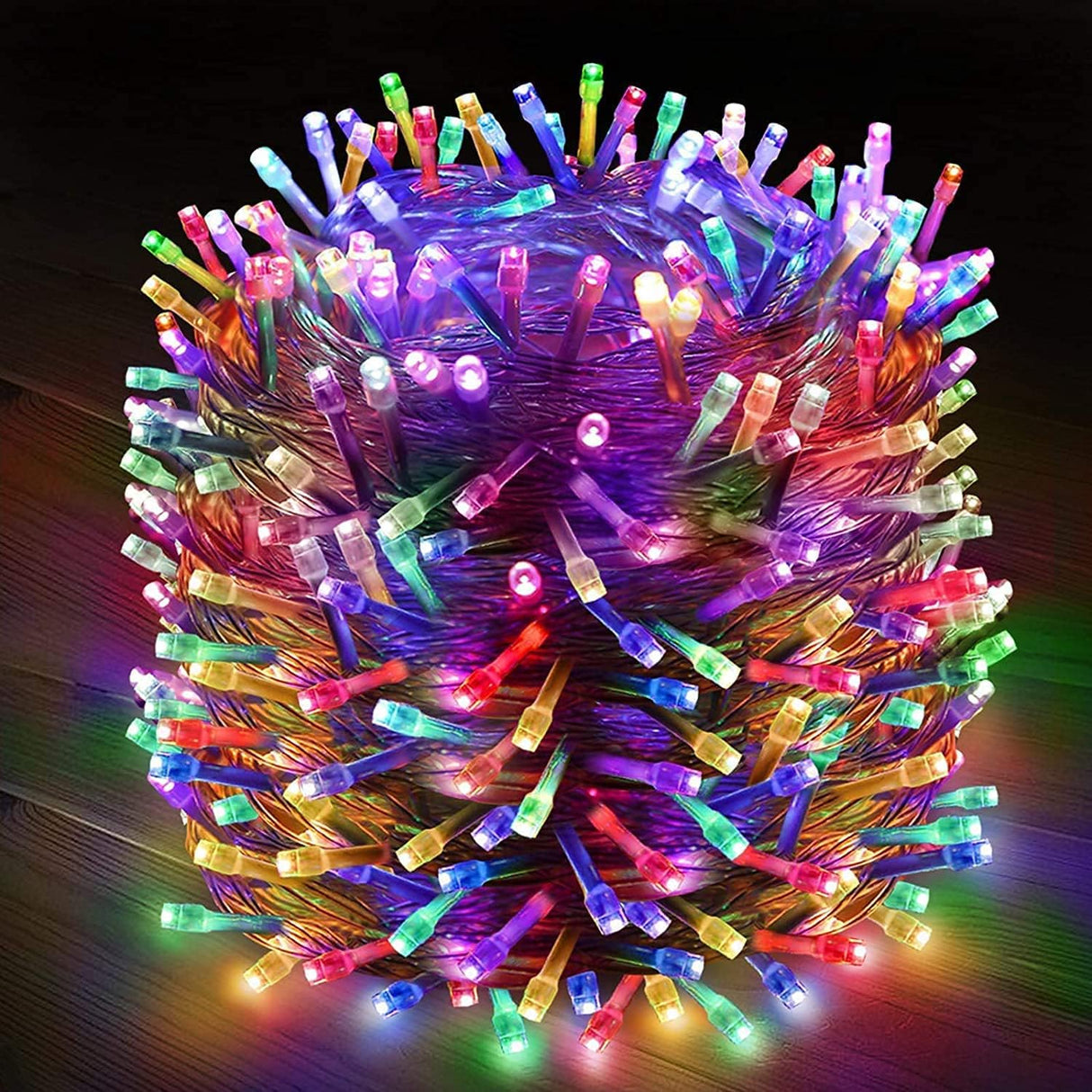 DesiDiya® 35 Feet Long LED Power Pixel Serial String Light, 360 Degree Light in Bulb | Copper Led Pixel String Light for Home Decoration,Diwali,Christmas(Warm White) Pack of 1 Rice 80 mtr Multi String - Vamzn#