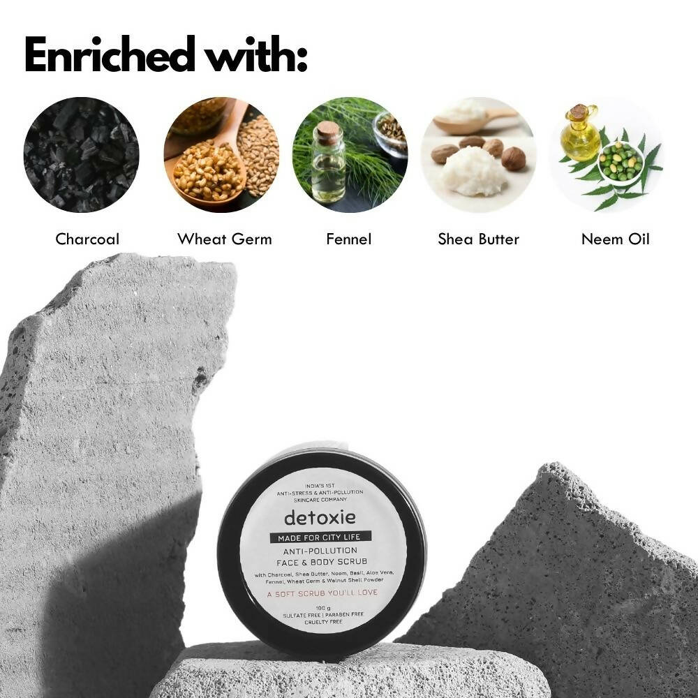 Detoxie Anti - Pollution Face & Body Scrub - Vamzn#