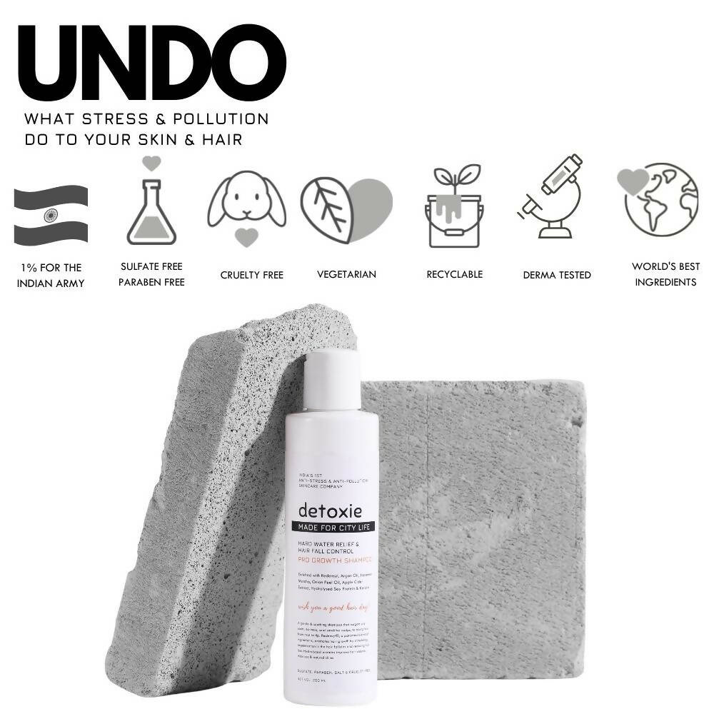Detoxie Hard Water Relief & Hair Fall Control Pro Growth Shampoo - Vamzn#