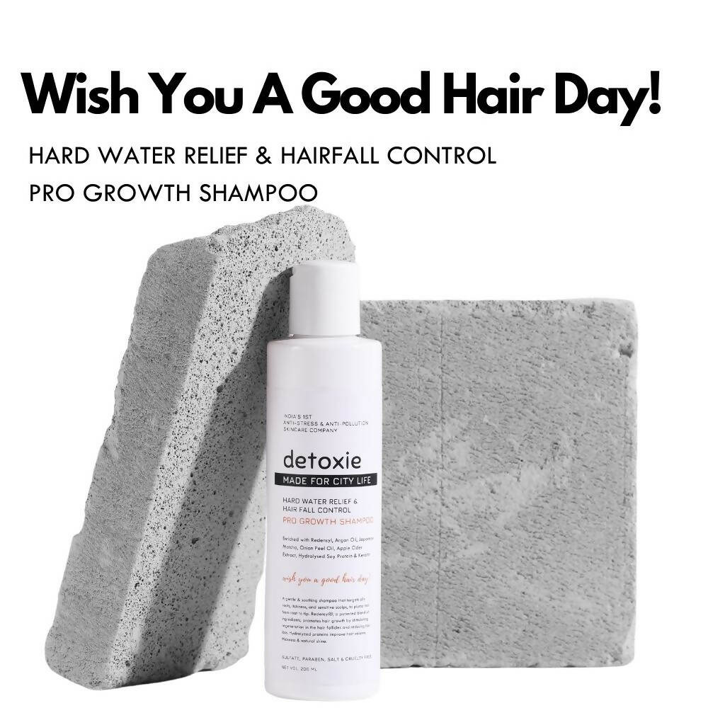 Detoxie Hard Water Relief & Hair Fall Control Pro Growth Shampoo - Vamzn#