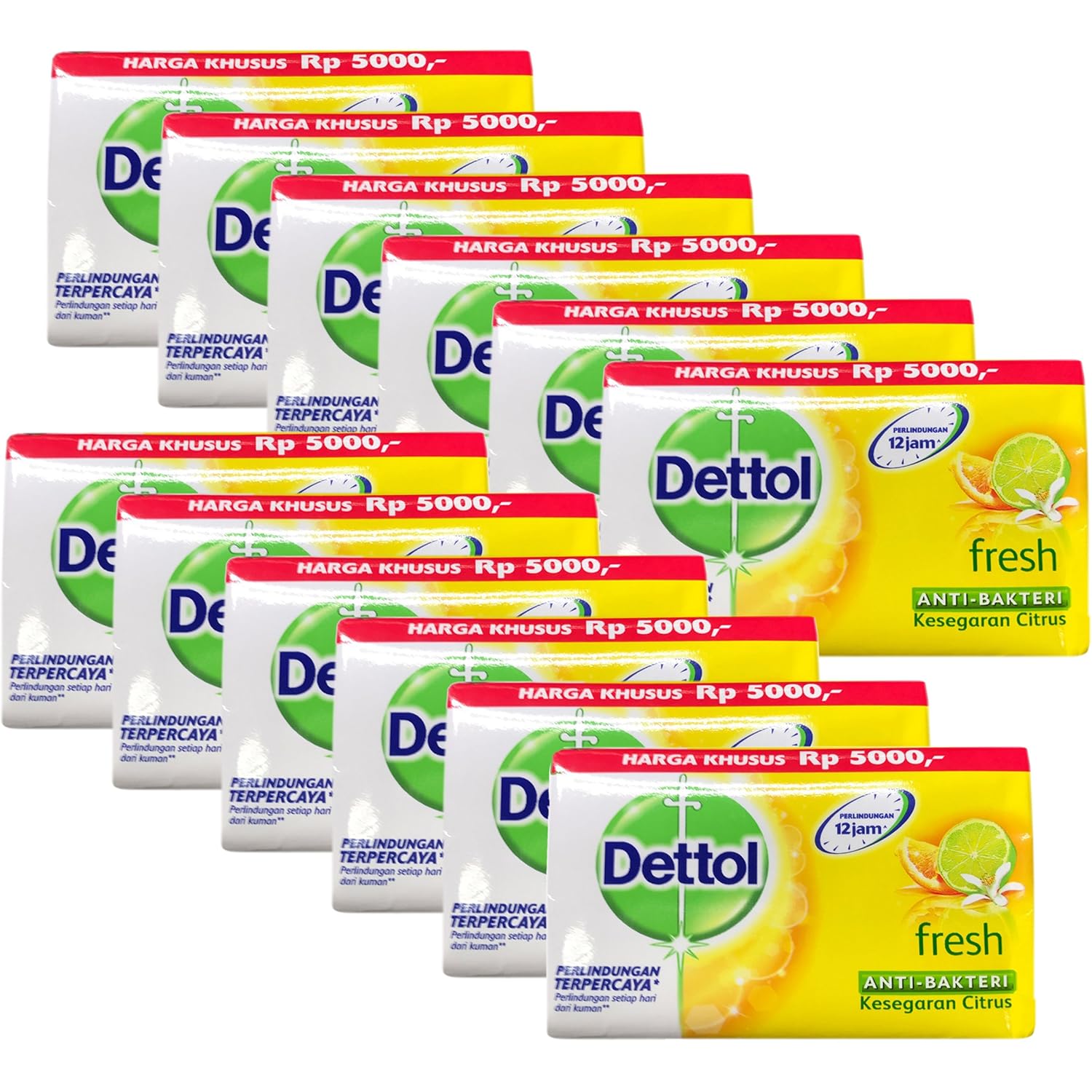 Dettol Anti - Bacterial Bar Soap, Re - Energize Fresh, 110 Gr / 3.88 Oz (Pack of 12) - Vamzn#