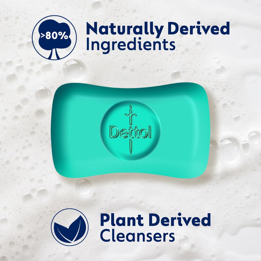 Dettol Cologne Fresh Bathing Soap Bar with 100% better odour protection - 100g Pack of 4, (400gm) - Vamzn#