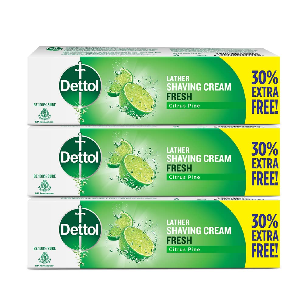 Dettol lather shaving cream 60g+18gfree=78gram - Vamzn#